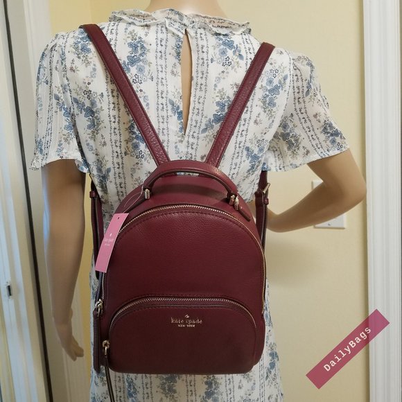 KATE SPADE MEDIUM JACKSON BACKPACK CHERRYWOOD RED - Picture 2 of 13